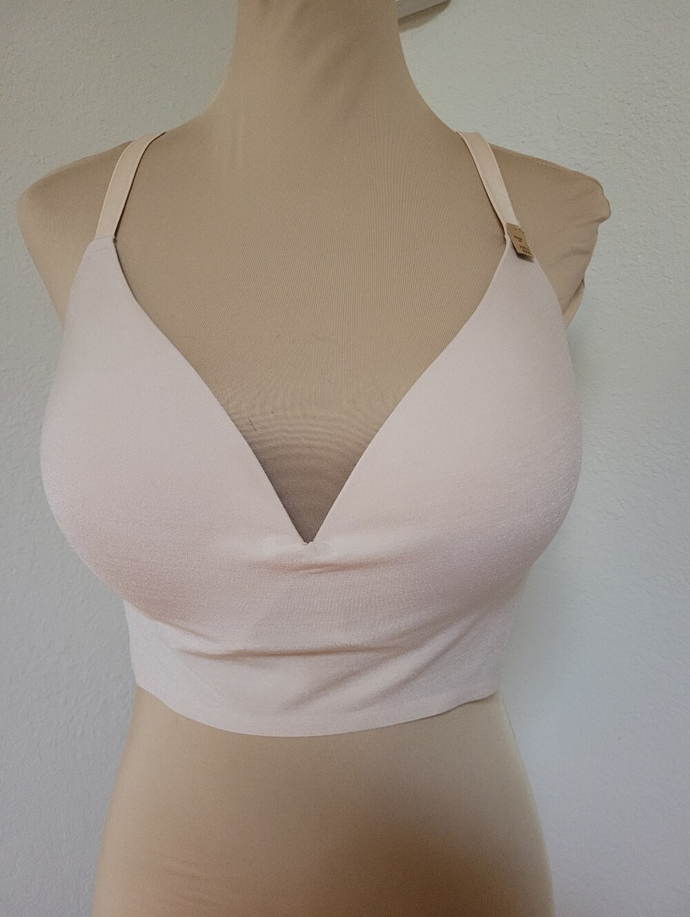 PINK Victoria's Secret PINK Wireless Padded Push-Up Bralette Beige